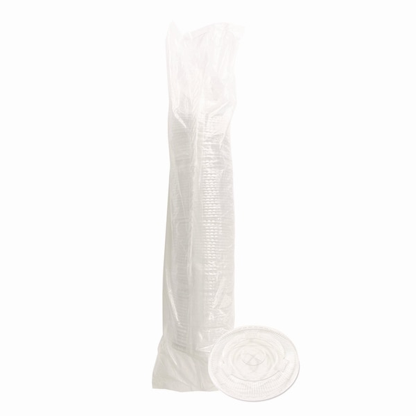 Boardwalk Crystal-Clear Cold Cup Straw-Slot Lids, Fits 9 oz to 10 oz Cups, Clear, 100PK - BWKPET910STRAWPK