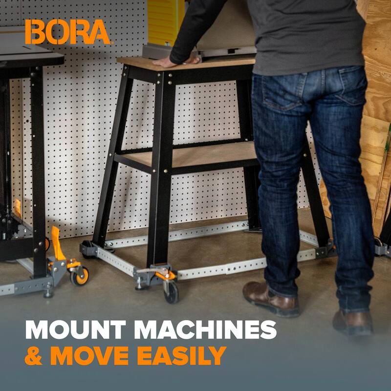 Base móvil universal de capacidad de 400 lb de acero BORA - PM-1000