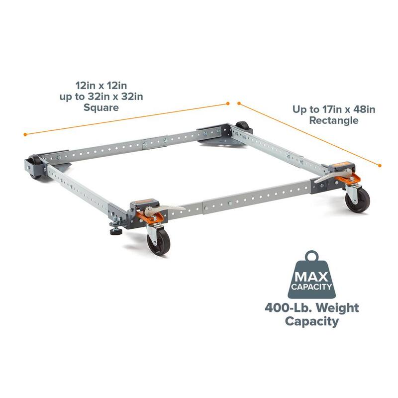Base móvil universal de capacidad de 400 lb de acero BORA - PM-1000