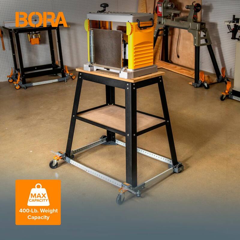 Base móvil universal de capacidad de 400 lb de acero BORA - PM-1000