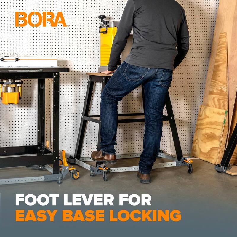 Base móvil universal de capacidad de 400 lb de acero BORA - PM-1000