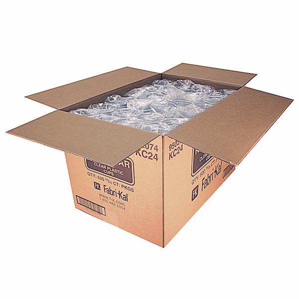 Fabri-Kal Kal-Clear PET Cold Drink Cups, 24 oz, Clear, 25/Sleeve, 24 Sleeves/Carton, 600PK - 9502074