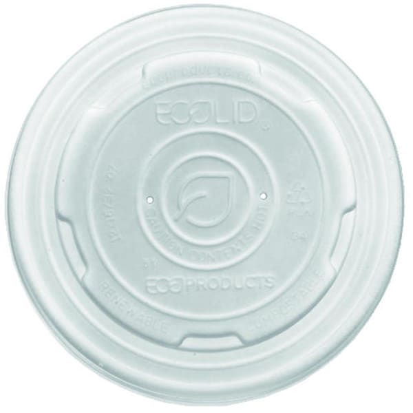 Eco-Products Eco Products Plas Cup Lid White 500 Soup Bowl Lid 500 - ECP EP-ECOLID-SPL