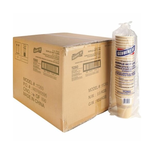 Geniune Joe CUP, RIPPLE, HOT, 12OZ, 4PK - GJO11260CT