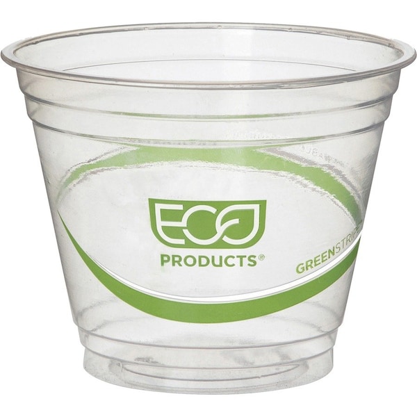 Eco-Products Cup, 9Oz Gn Strpe Corn, Cr 20PK - ECOEPCC9SGS