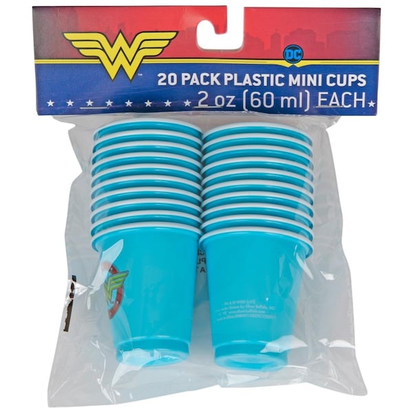 Wonder Woman 20 oz Stars Logo Party Cups, 20PK - 830842