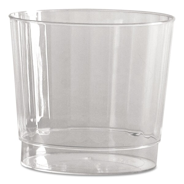Wna Classic Crystal Plastic Tumblers, 9oz, Clr, Fluted, Rocks Squat, PK240 - WNA CCR9240