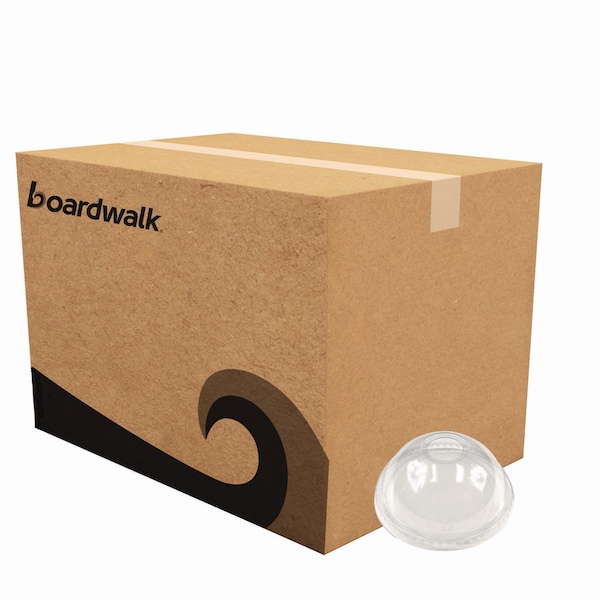 Boardwalk PET Cold Cup Dome Lids, Fits 9 oz to 10 oz PET Cups, Clear, 1000PK - BWKPET910DOME