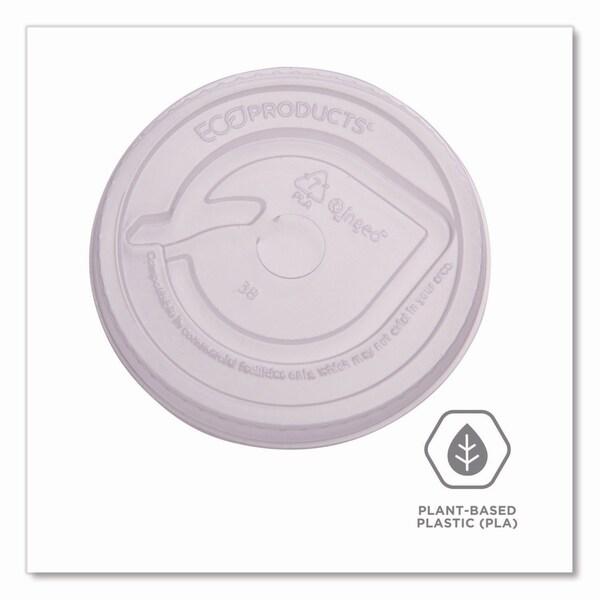 Eco-Products GreenStripe Renewable/Compost Cold Cup Flat Lids, for 9-24 oz, PK1000 PK - EP-FLCC