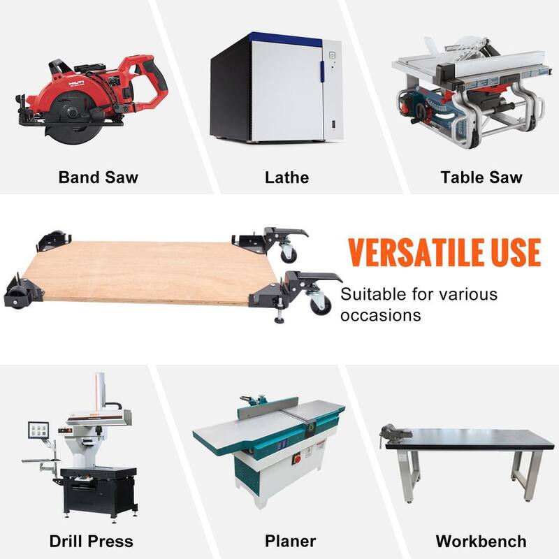 Base móvil VEVOR, Capacidad de peso de 400 lbs., Ajustable de 9.5 x 9.5 pulgadas a Infinito, Soporte universal de base móvil resistente - JJYDDZ400LBSQQG4FV0