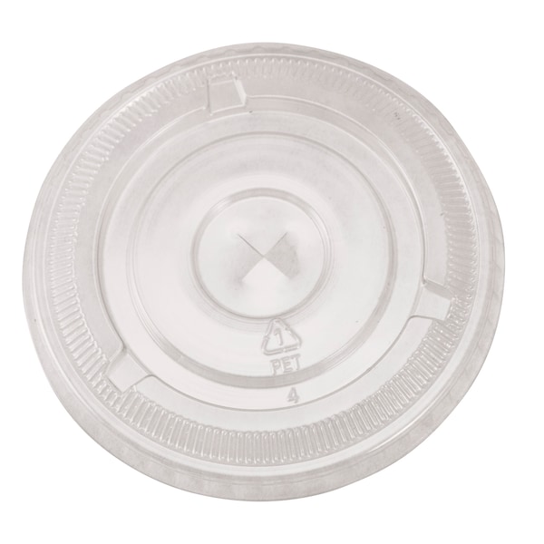 Empress Flat Straw Slot Lid Fits 9/12oz., PK1000 - EPETFL12T