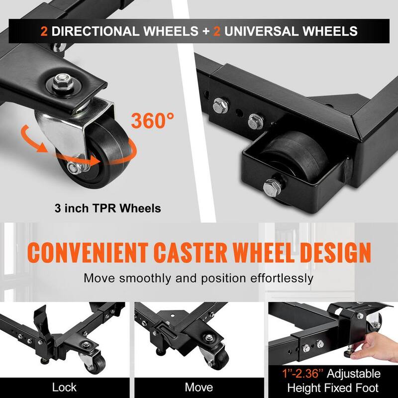 Base Móvil VEVOR, Capacidad de 1500 lbs., Ajustable de 18 x 24 pulgadas a 26.5 x 31.5 pulgadas. Soporte de Base Móvil Universal Resistente - JJYDDZ1500LBNTWJXV0
