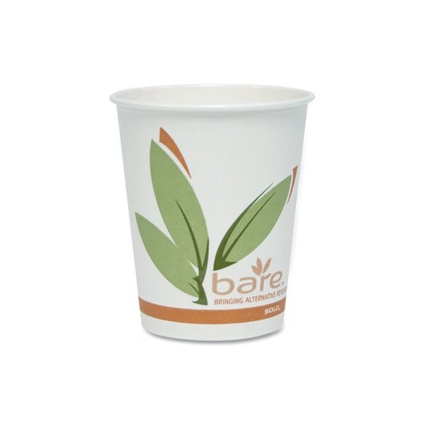 Dart Bare By Solo Eco-Forward Recycled Content Pcf Paper Hot Cups, 10 Oz, 1000PK - 370RC