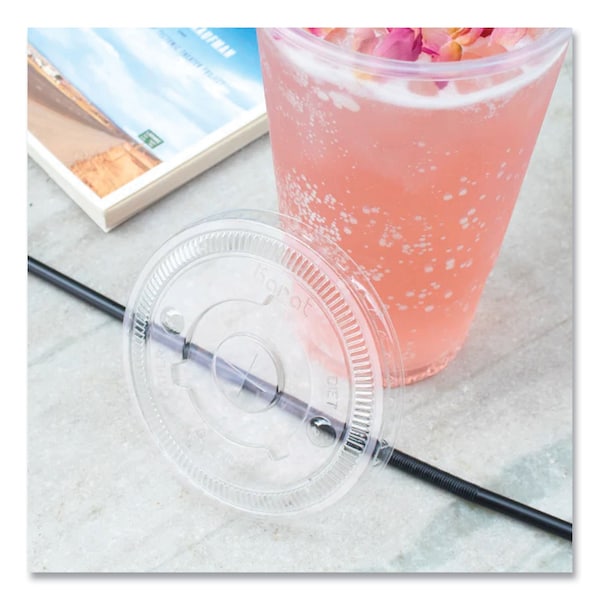 Karat PET Lids, Fits 32 oz Cold Cups, Flat Lid, Clear, 600PK - C-KCL1045