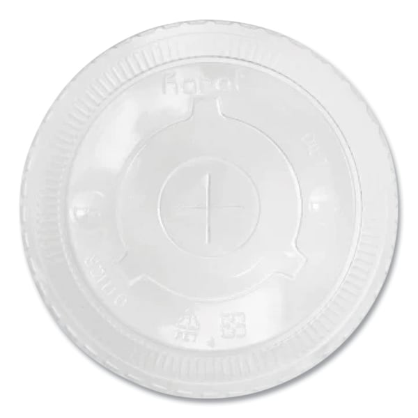 Karat PET Lids, Fits 32 oz Cold Cups, Flat Lid, Clear, 600PK - C-KCL1045