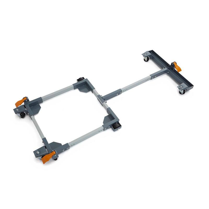 Base móvil universal de acero BORA Steel Super Duty con capacidad de 1500 lb + Combo de extensión T ajustable de 32-45 pulgadas - PM-3750