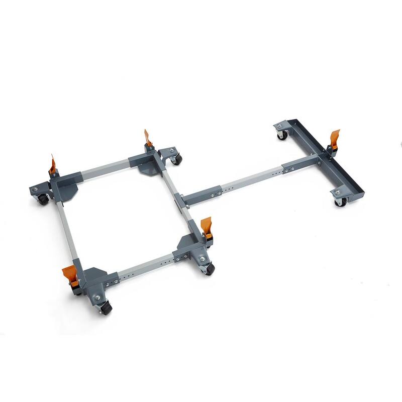 Base móvil universal de acero BORA Steel Super Duty con capacidad de 1500 lb + Combo de extensión T ajustable de 32-45 pulgadas - PM-3750