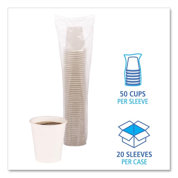 Boardwalk Paper Hot Cups, 10 oz, White, 1000PK - BWKWHT10HCUP