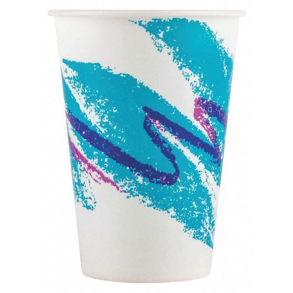 Zoro Select Disposable Cold Cup, 9 oz, WH/GR, PK2000 - R9N-J8000