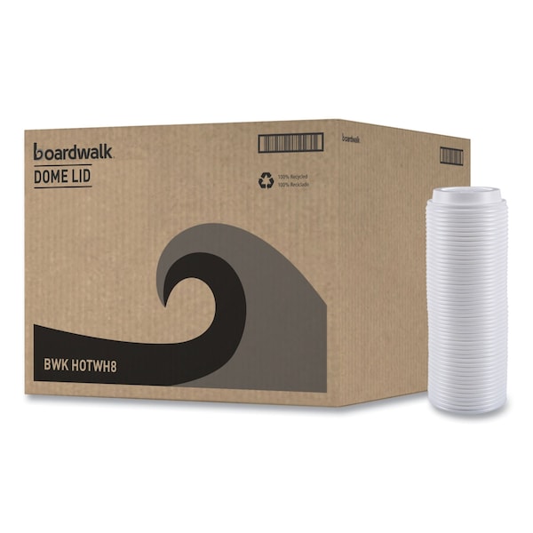 Boardwalk Hot Cup Lids, Fits 8 oz Hot Cups, White, PK1000 - HOTWH8