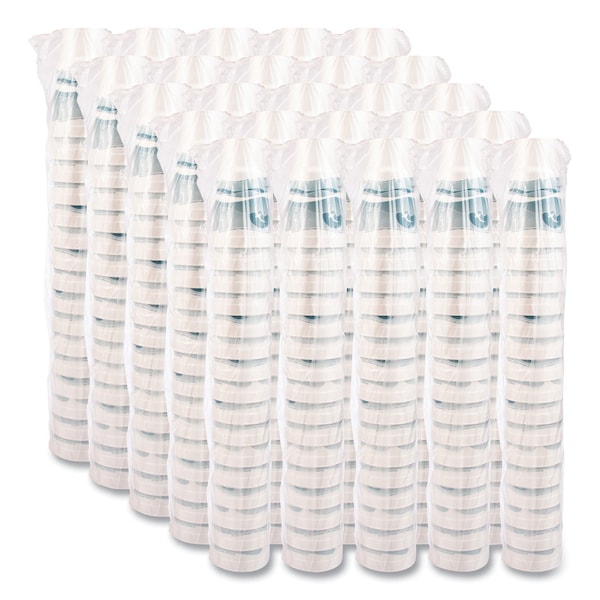 Dart Horizon Hot/Cold Foam Drinking Cups, 32oz, Teal/White, PK400 - 32AJ20H