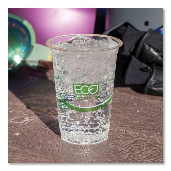 Eco-Products GreenStripe Renewable and Compostable Cold Cups - 12 oz, PK1000 PK - EP-CC12-GS