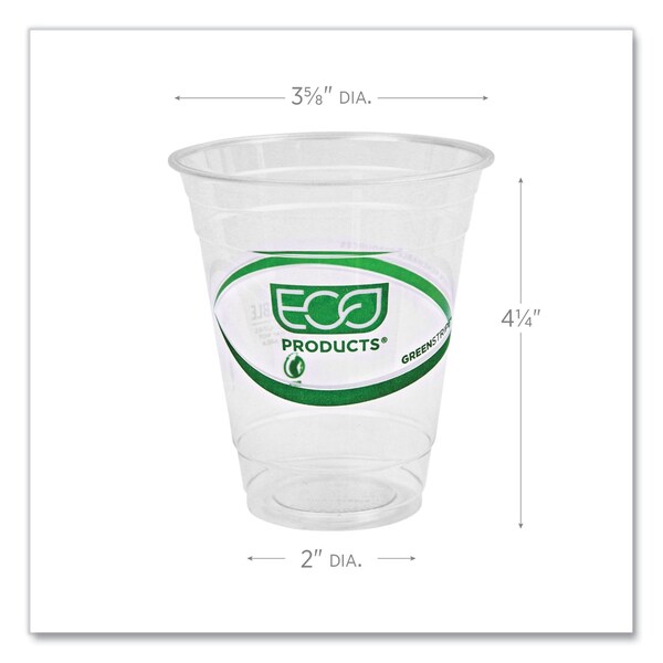 Eco-Products GreenStripe Renewable and Compostable Cold Cups - 12 oz, PK1000 PK - EP-CC12-GS