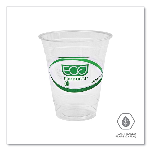 Eco-Products GreenStripe Renewable and Compostable Cold Cups - 12 oz, PK1000 PK - EP-CC12-GS