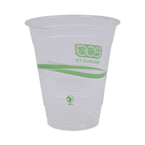 Eco-Products GreenStripe Renewable and Compostable Cold Cups - 12 oz, PK1000 PK - EP-CC12-GS