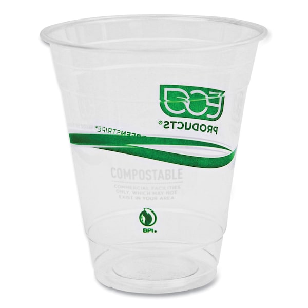 Eco-Products GreenStripe Renewable and Compostable Cold Cups - 12 oz, PK1000 PK - EP-CC12-GS