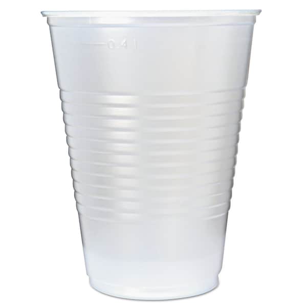 Fabri-Kal RK Ribbed Cold Drink Cups, 16oz, Translucent, PK1000 - 9508032