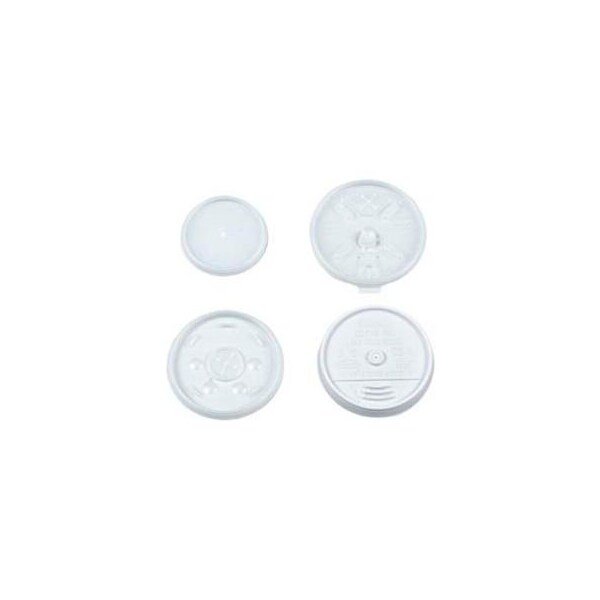 Lagasse Dart Plastic Lids, For 16 oz. Hot/Cold Foam Cups, Sip-Thru Lid, White, 1000 ct - DCC 16UL