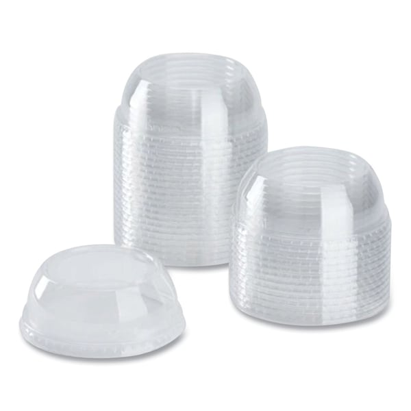Karat PET Lids, Wide Opening Dome, Fits 12 oz to 24 oz Cold Cups, Clear, 1000PK - C-KDL626-WH