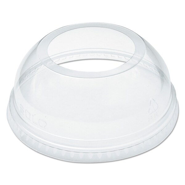 Dart Open-Top Dome Lid for 16-24oz Plastic Cup, Clear, 1.9"Dia Hole, PK1000 - DLW626