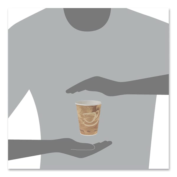 Solo Mistique Polycoated Hot Paper Cups, 8 oz, Brown, PK1000 - 378MS-0029