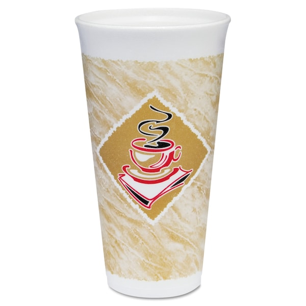 Dart Hot Cup 20 oz. Beige, Foam, Pk500 - DCC 20X16G