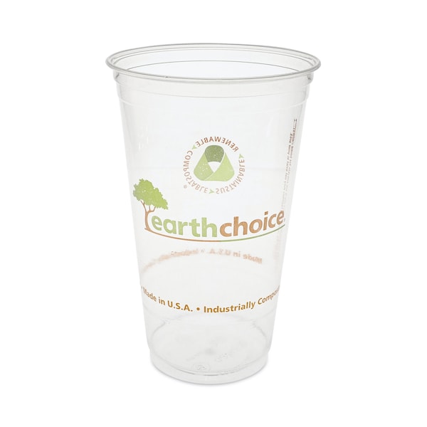Pactiv Evergreen EarthChoice Compostable Cold Cup, 24 oz, Clear/Printed, PK580, 580PK - YPLA24CEC