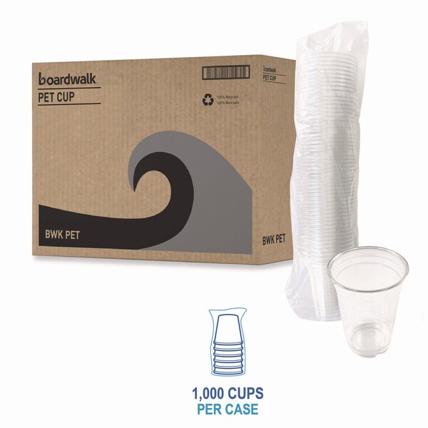 Boardwalk Clear Plastic PET Cups, 14 oz, PK1000 - BWKPET14