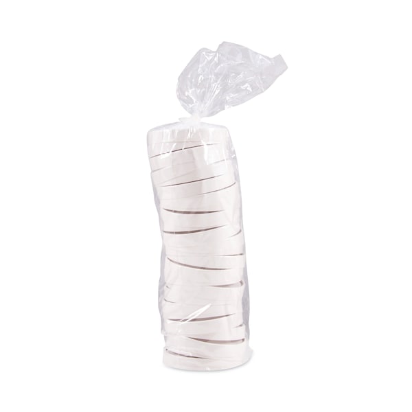 Dart Spiral-Wound Paper Hot Cup Lids, 16oz Cups, White, PK5000 - CA16A-4000