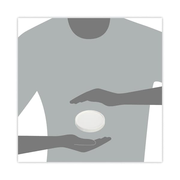 Dart Spiral-Wound Paper Hot Cup Lids, 16oz Cups, White, PK5000 - CA16A-4000