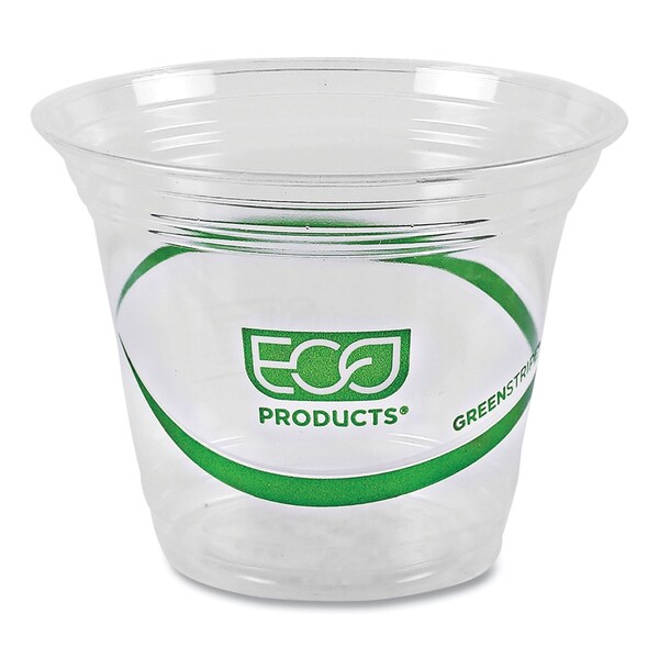 Eco-Products GreenStripe Renewable and Compostable Cold Cups - 9 oz, PK1000 PK - EP-CC9S-GS