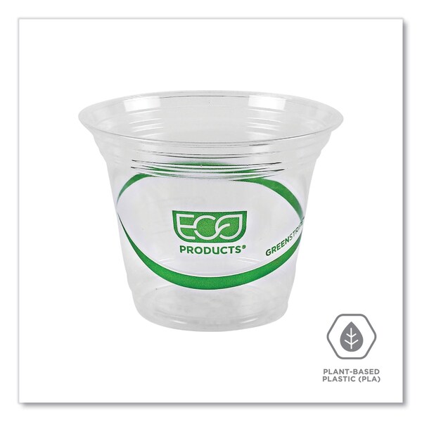 Eco-Products GreenStripe Renewable and Compostable Cold Cups - 9 oz, PK1000 PK - EP-CC9S-GS