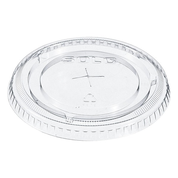 Zoro Select Lid for 9 to 20 oz. Cold Cup, Flat, Straw Slot, Clear, Pk1000 - 662TS