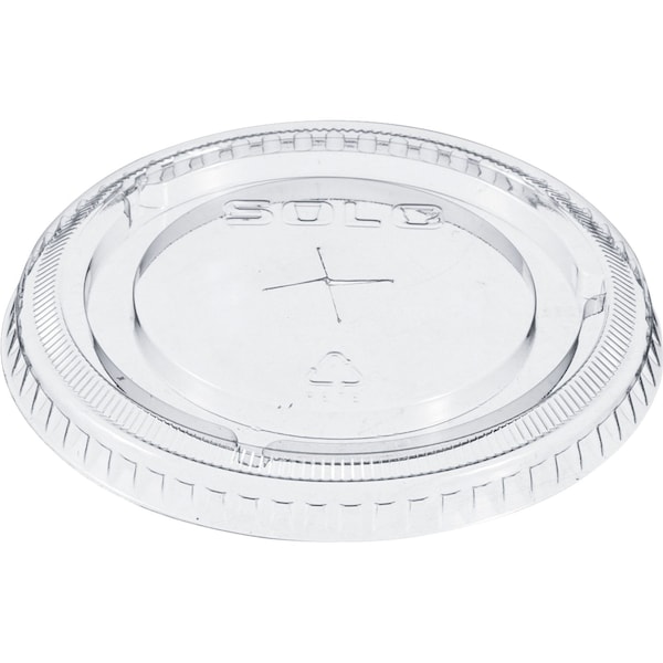 Zoro Select Lid for 9 to 20 oz. Cold Cup, Flat, Straw Slot, Clear, Pk1000 - 662TS