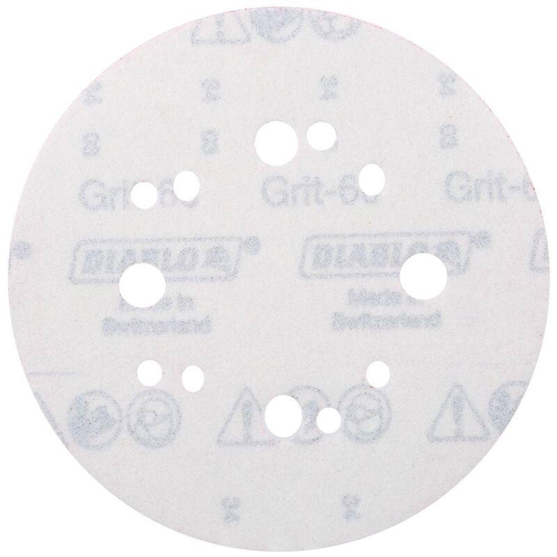 DIABLO 5 pulgadas, Discos de Lijado ROS con Gancho y Bloqueo de Grano 60 - DCD050060H50G