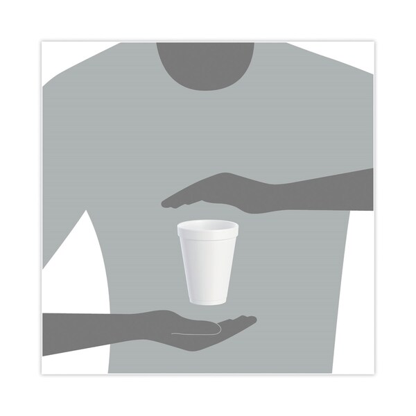 Dart Small Foam Drink Cups, 12 oz, White, 288PK - 12JP24