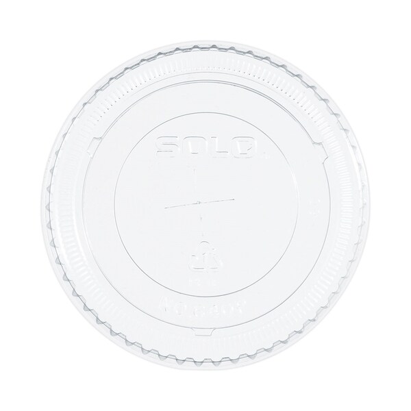 Solo PETE Flat Straw-Slot Cold Cup Lids, Fits 12 oz Cups, Clear, 2500PK - 640TS