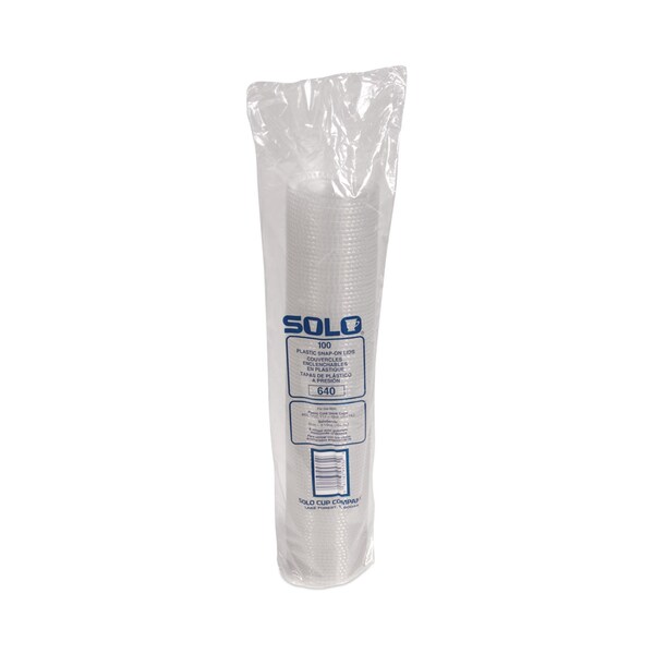 Solo PETE Flat Straw-Slot Cold Cup Lids, Fits 12 oz Cups, Clear, 2500PK - 640TS