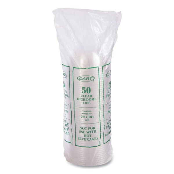Solo Cappuccino Dome Sipper Lids, Fits 30 oz to 32 oz, Clear, 1000PK - 20LCDH