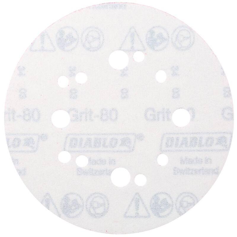 DIABLO 5 pulgadas Discos de Lijado Hook and Lock de 80 granos - DCD050080H50G